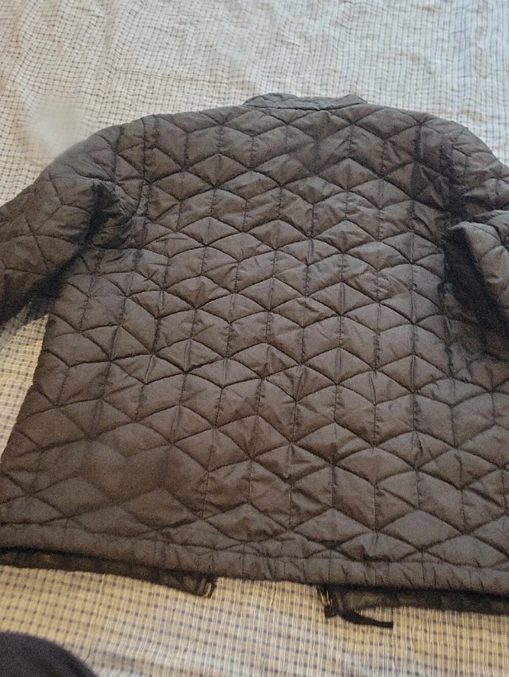 The North Face Black Quilted Jacket with Red Logo